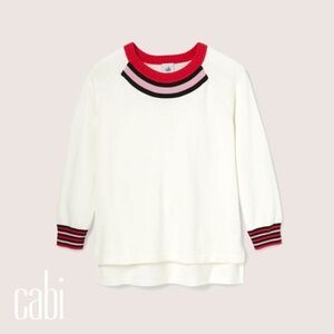 NWT cabi Pickleball Pullover (6446); S; White/Black/Red